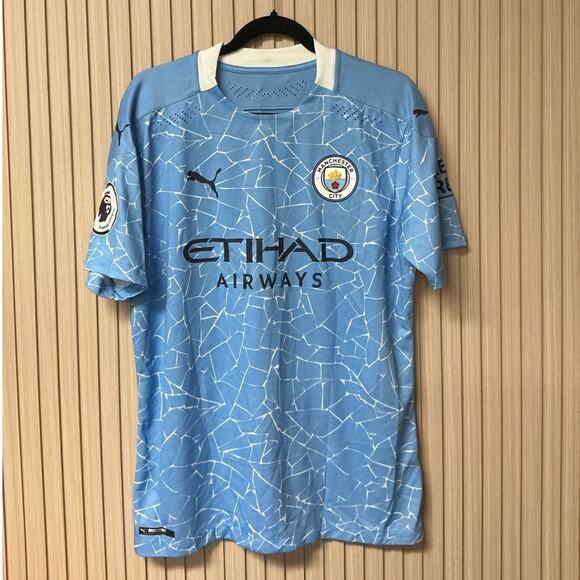 PUMA Manchester City FC 2020/21 Home Jersey “Kun Agüero” Size L - Picture 1 of 7